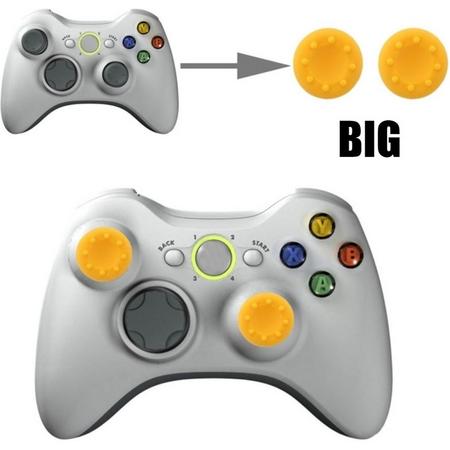 Thumb grips - Controller Thumbgrips - Joystick Cap - Thumbsticks - Thumb Grip Cap voor Playstation PS4 en Xbox - 2 stuks Groot 8 dots extra grip Geel