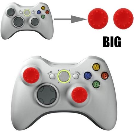 Thumb grips - Controller Thumbgrips - Joystick Cap - Thumbsticks - Thumb Grip Cap voor Playstation PS4 en Xbox - 2 stuks Groot 8 dots extra grip Rood