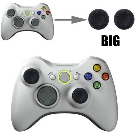 Thumb grips - Controller Thumbgrips - Joystick Cap - Thumbsticks - Thumb Grip Cap voor Playstation PS4 en Xbox - 2 stuks Groot 8 dots extra grip Zwart
