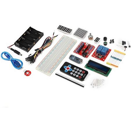 Uitgebreide Arduino Starter Kit V2 - Funduino Starters Set Met Nano 3.0 Shield & LCD
