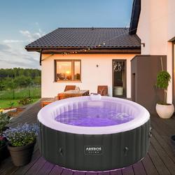 AREBOS In-Outdoor Spa Zwembad Wellness Opblaasbare massage ronde met LED