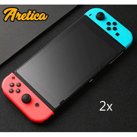 Aretica Nintendo Switch Screenprotector 2-pack / Bescherm je kostbare Nintendo Switch met deze screenprotector set / Gehard glas / Versplinterd niet in honderden stukjes / Dikte 0.3mm