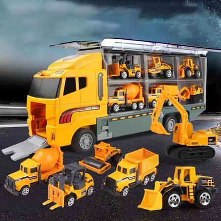 Ariko Vrachtwagen - Bouwvrachtwagen - met heftruck- Wals - Bulldozer - Cement wagen - Vrachtwagen