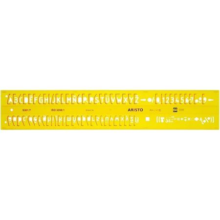 lettersjabloon Aristo 7mm H-profiel schriftvorm B recht AR-5301/7