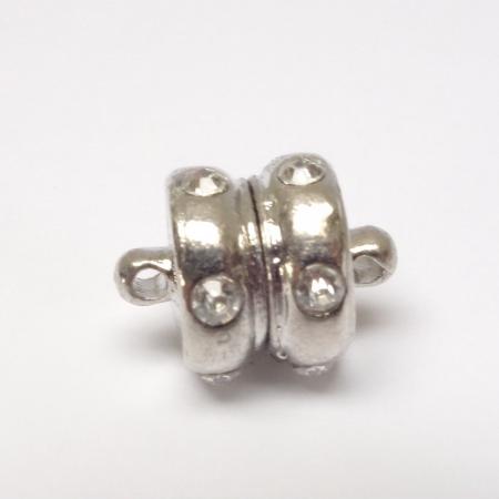 Art & Pearls – 20 magneet juwelensluitingen met bergkristal – Platinum Plated