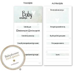 Babyshower invulkaarten - Gender Reveal - Babykaarten - Babyvoorspellingen - Babyshower - Babyshowerspelletjes - Babyborrel - BSG731
