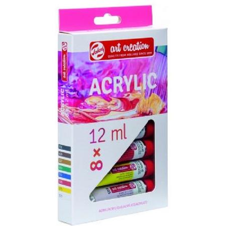 Acrylverf - Diverse Kleuren - Art creation - 8 x 12 ml