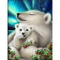 Diamond Painting Polar bears 30x40 cm vierkante steentjes