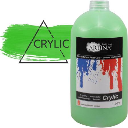 Artina Acrylverf 1000 ml Hobbyverf licht groen