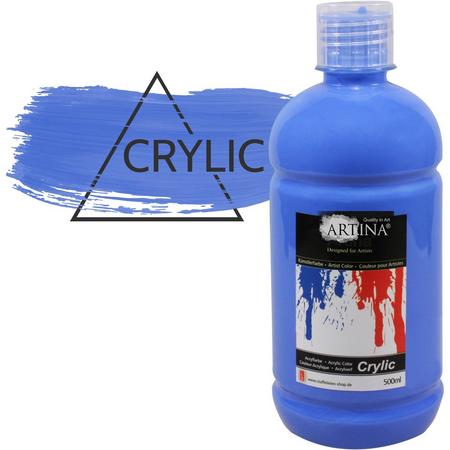 Artina Acrylverf 500 ml Hobbyverf kobaltblauw