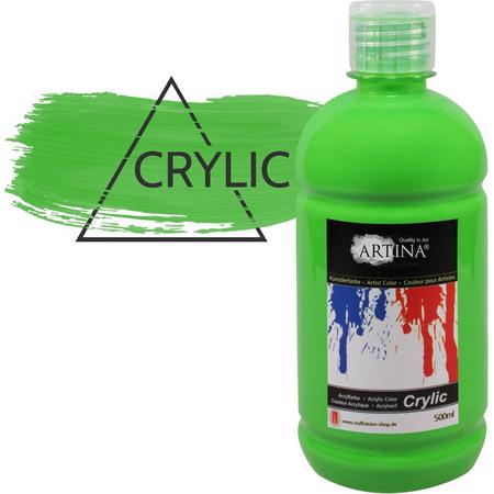 Artina Acrylverf 500 ml Hobbyverf licht groen