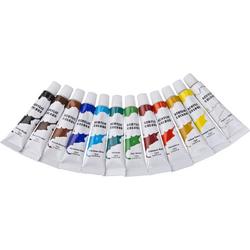Acryl verf setje 12 kleuren 12 ml - Acrylverf/schilder verftubes - Schilderen
