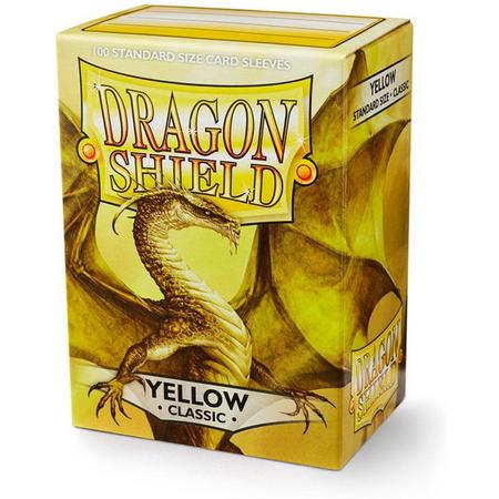 100 hoesjes Dragon Shield Classic Yellow Standaard Maat Card Sleeves