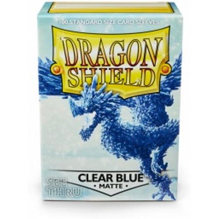 Dragon Shield Card Sleeves: Standard Matte Clear Blue (63x88mm) - 100 stuks