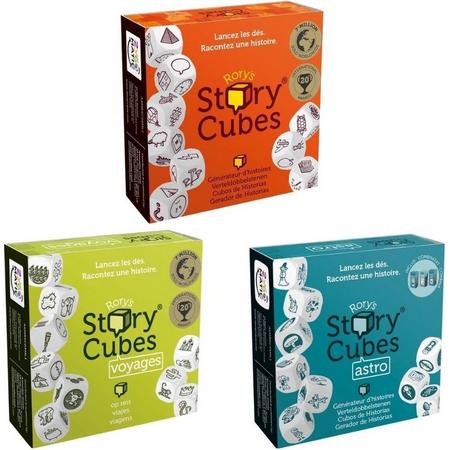 Spellenbundel - Dobbelspel - 3 Stuks - Rorys Story Cubes Voyages, Astro & Original