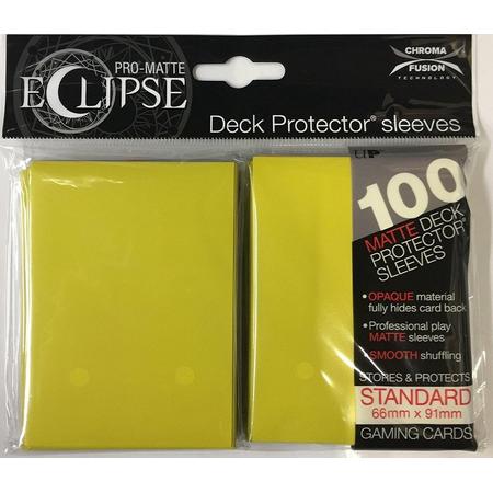 Ultra Pro Eclipse PRO-Matte Sleeves: Standaard Lemon Yellow (66x91mm) - 100 stuks
