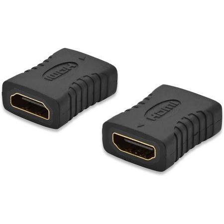 Ednet 84490 HDMI HDMI Zwart kabeladapter/verloopstukje