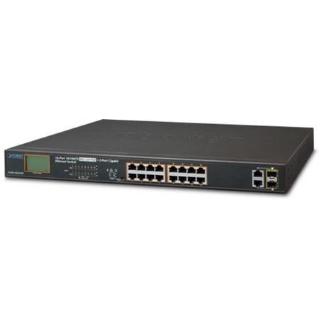 Planet FGSW-1822VHP Unmanaged L2 Fast Ethernet (10/100) Power over Ethernet (PoE) 1U Zwart netwerk-switch