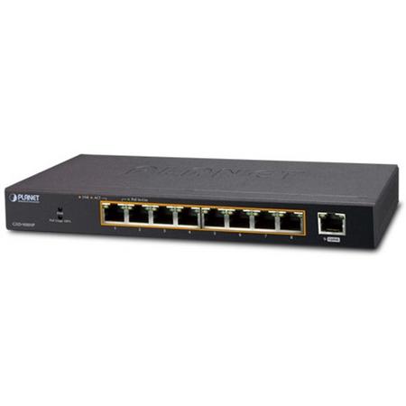 Planet GSD-908HP Beheerde netwerkswitch Gigabit Ethernet (10/100/1000) Power over Ethernet (PoE) Zwart netwerk-switch