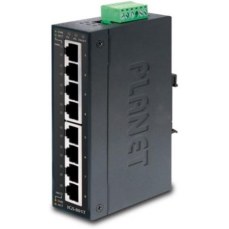 Planet IGS-801T Onbeheerde netwerkswitch L2 Gigabit Ethernet (10/100/1000) Zwart netwerk-switch