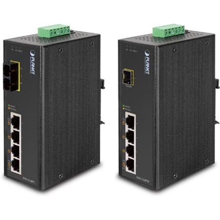 Planet ISW-514PTF Fast Ethernet (10/100) Power over Ethernet (PoE) Zwart netwerk-switch