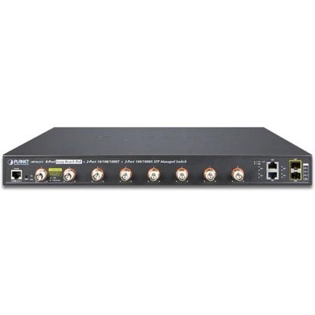 Planet LRP-822CS Beheerde netwerkswitch Power over Ethernet (PoE) 1U Zwart netwerk-switch