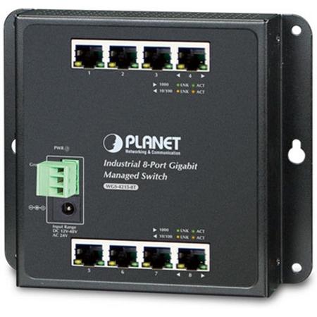 Planet WGS-4215-8T Beheerde netwerkswitch Gigabit Ethernet (10/100/1000) Zwart netwerk-switch