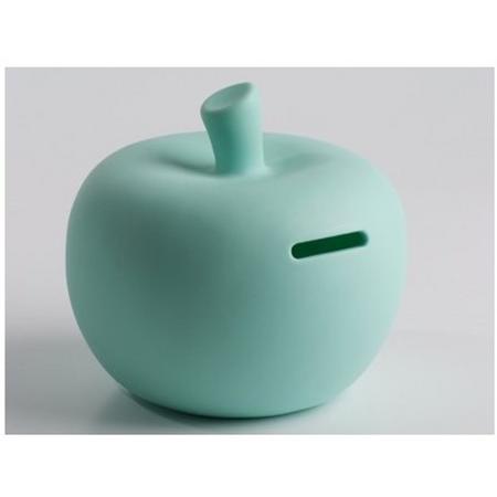 Pom Aqua Spaarpot Appel -Turquoise - 12 cm