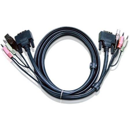 Aten 2L-7D05UD 5m Zwart toetsenbord-video-muis (kvm) kabel