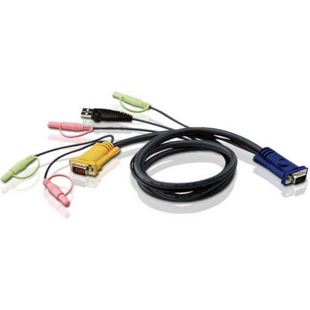 Aten 2L5305U 5m Zwart toetsenbord-video-muis (kvm) kabel