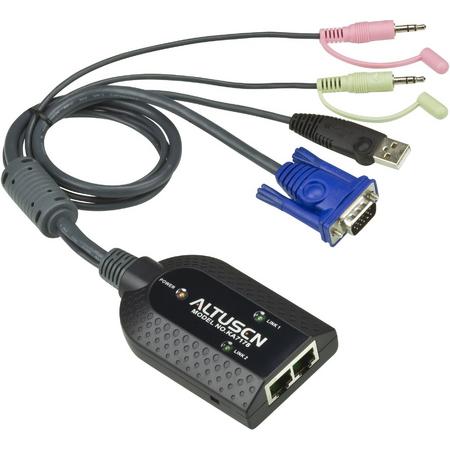 Aten KA7178 toetsenbord-video-muis (kvm) kabel Zwart