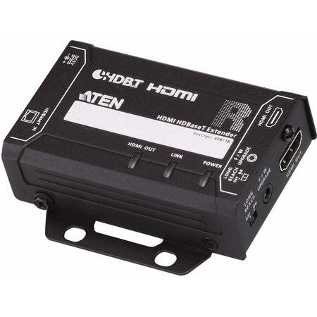 Aten VE811R audio/video extender AV-receiver Zwart