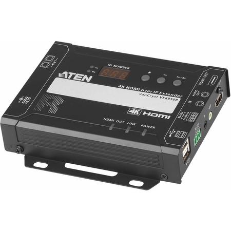 Aten VE8950R audio/video extender AV-receiver Zwart