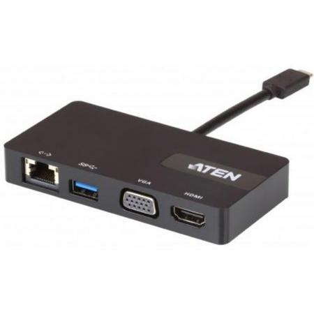 USB 3.1 Adapter USB-C™ Male - USB A Female / HDMI / VGA Female / RJ45 (8P8C) Female Black