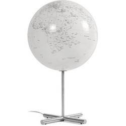 Globe Lamp 30cm diameter RVS wit met verlichting