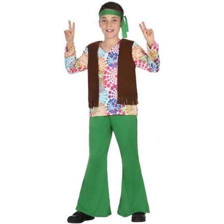 Hippie kostuum voor jongens 128 (7-9 jaar) - 60s & 70s - Hippies & Flower Power kleding