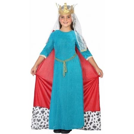 Koningin kostuum voor meisjes 116 (5-6 jaar) - Jurk / verkleedpak