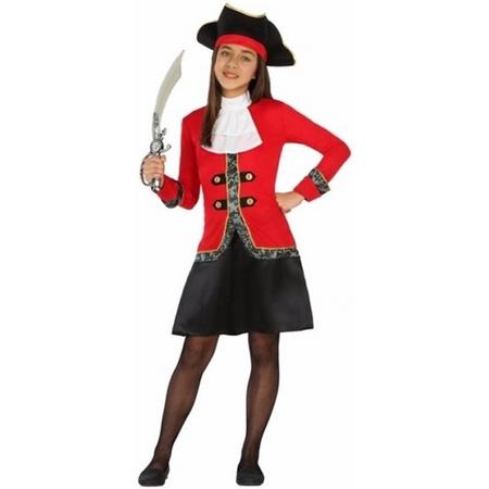 Piraten kostuum / verkleedjurk voor meisjes - piraat outfit - 128 (7-9 jaar)