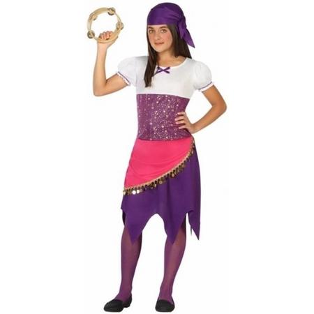 Zigeunerin Esmeralda kostuum voor meisjes - gypsy kleding - 128 (7-9 jaar)