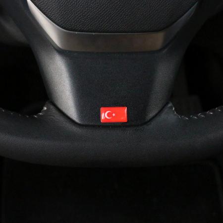 Kleine vlaggenstickers – Stickers voor in de auto of in huis – Turkse vlag – Set van 2 stuks - 19x11 mm