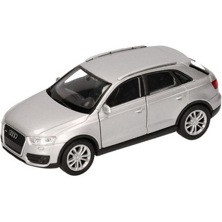 Speelgoed zilveren Audi Q3 auto 12 cm