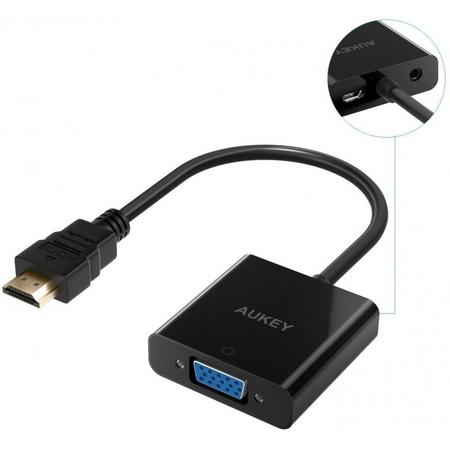 Aukey HDMI naar VGA Adapter - zwart