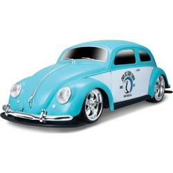 Maisto Radiografische Bestuurbare auto schaal 1:10 1951 VW Beetle (Blauw/Wit)