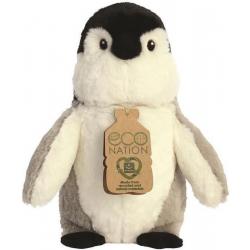   Knuffel Eco Nation Pinguïn 24 Cm Pluche Zwart/grijs