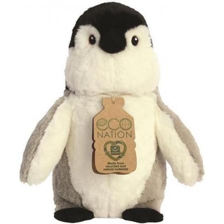 Aurora Knuffel Eco Nation Pinguïn 24 Cm Pluche Zwart/grijs