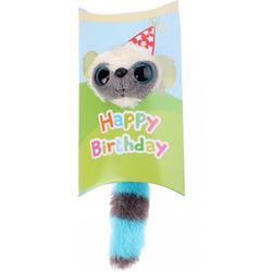  Knuffel In Geschenkverpakking Happy Birthday 9 Cm Blauw