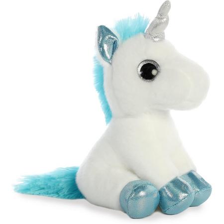 Aurora Knuffel Sparkle Tales Snowbelle Unicorn 18 Cm Wit