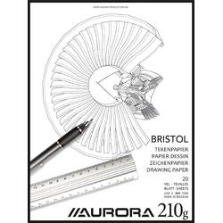 Aurora Tekenblok Bristol 27x36 cm 20 vel 210 grams, 10 stuks
