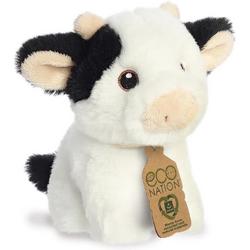 Pluche dieren knuffels koe van 13 cm - Knuffeldieren koeien speelgoed
