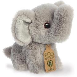 Pluche dieren knuffels olifant van 13 cm - Knuffeldieren olifanten speelgoed